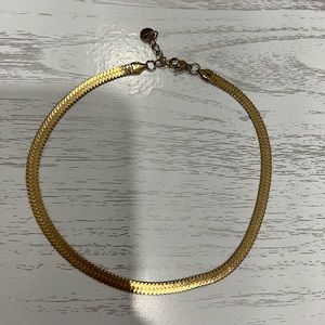 18 karat gold plated over stainless steel necklace. 13” + 1” extender